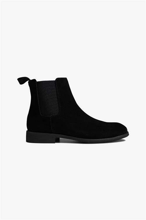 Chelsea Boots - Sort Ruskind - 38 - TeeShoppen