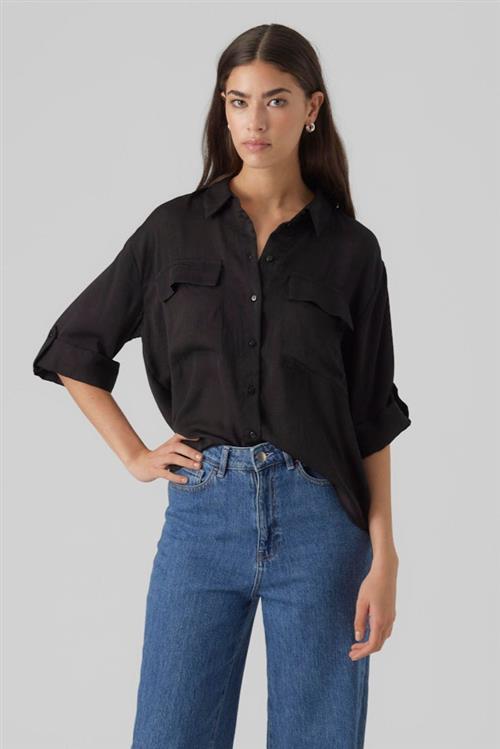 Fabiana Skjorte - Sort - Herre - M - Vero Moda