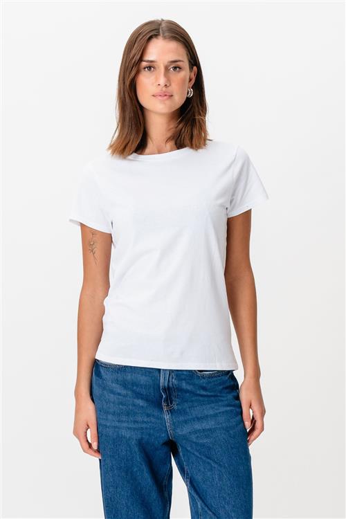 Basic T-shirt - Hvid - Dame - M - TeeShoppen