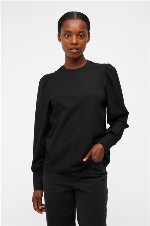 Caroline Langærmet Top - Sort - S - Object