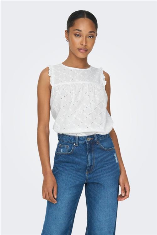 Melody Kortærmet Bluse - Cloud Dancer - L - ONLY