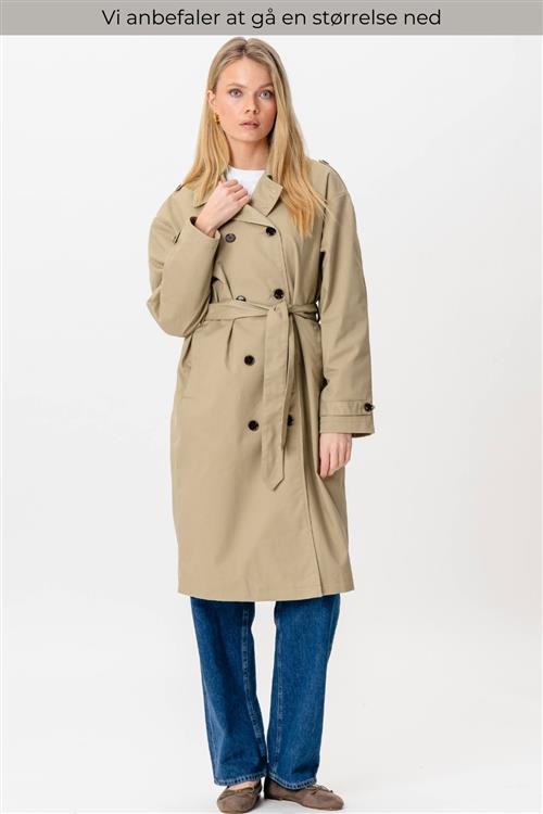 Linea trenchcoat - Beige - Dame - XL - TeeShoppen