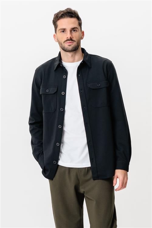 Performance Regular Overshirt - Sort - Regular fit - S - TeeShoppen