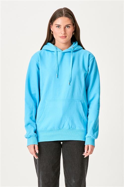 Oversized Hoodie - Turkis Blå - Dame - 3XL - TeeShoppen