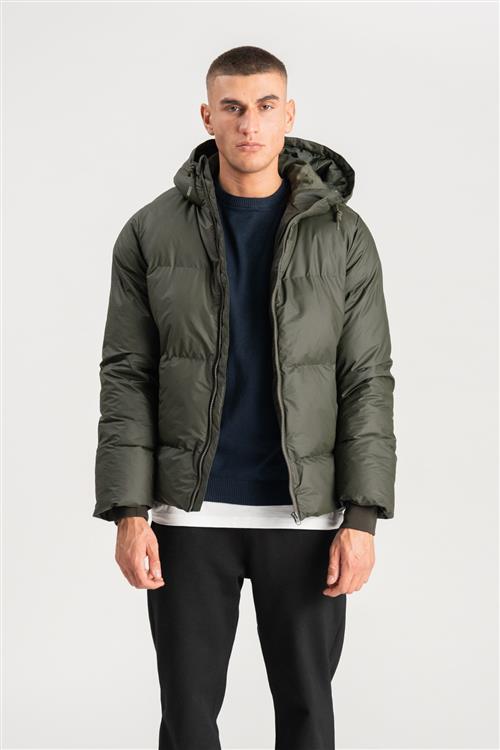 Coated Jakke - Oliven - Herre - 3XL - TeeShoppen