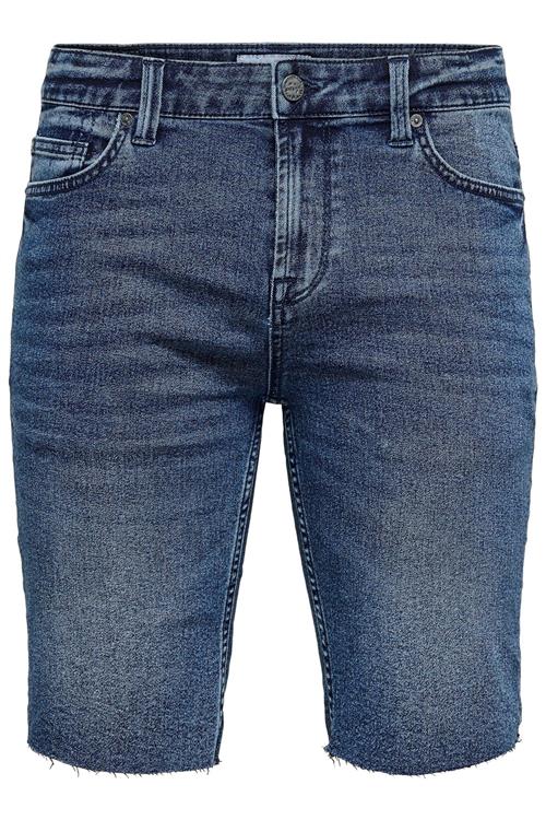 Denim Shorts - Blue Denim - Herre - 33 - Only & Sons