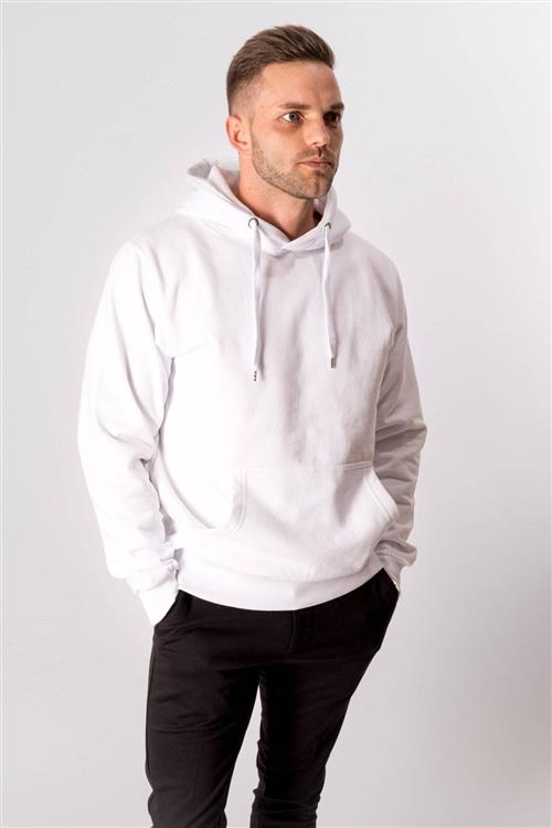 Basic Hoodie - Hvid - Herre - 2XS - TeeShoppen