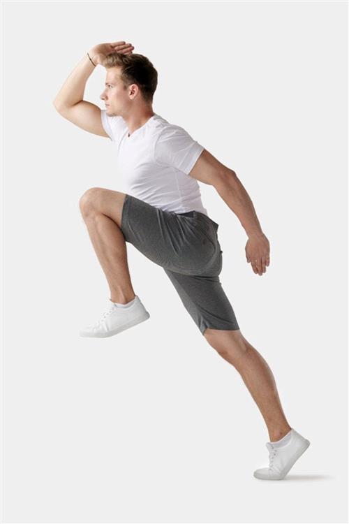 Herre Shorts - Gråmeleret - Herre - S - TeeShoppen