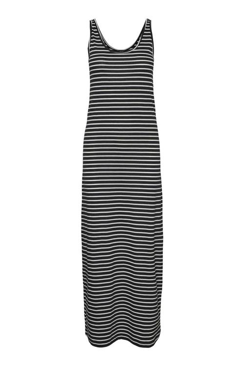 Maria Kjole - Sort/Hvid Stribet - Dame - XS - Vero Moda