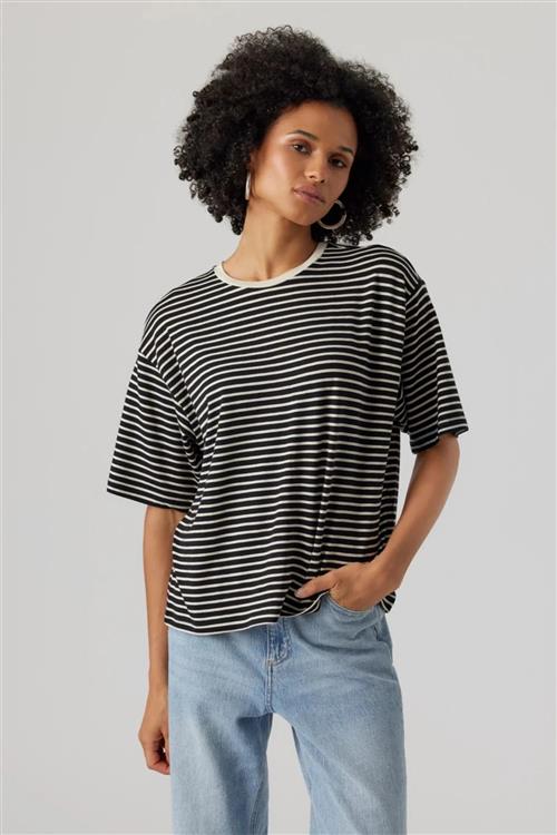 Fiona O-neck Top - Sort - S - Vero Moda