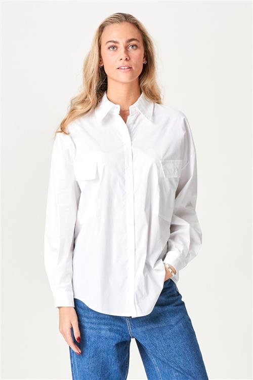 Clara Oversize Skjorte - Hvid - M - TeeShoppen
