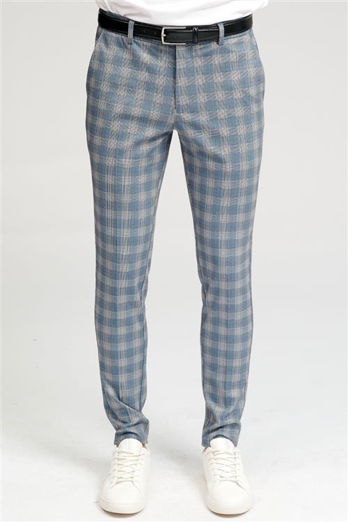 Originale Performance Pants - Blå Ternet (Limited) - Herre - 32/32 - Bukser med stretch - TeeShoppen