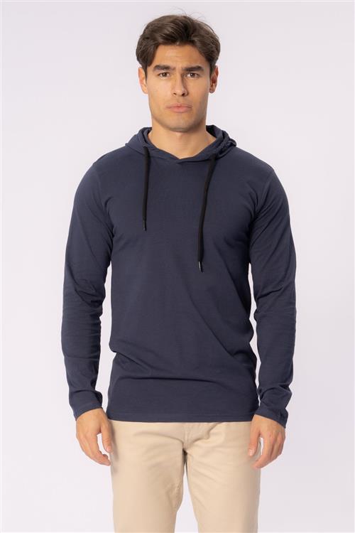 Light hoodie - Blue Navy - Herre - XL - TeeShoppen