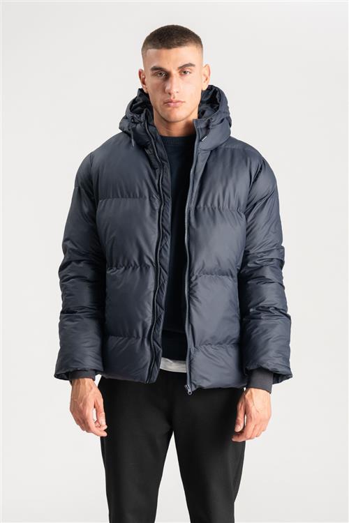 Coated Jakke - Navy - Herre - S - TeeShoppen