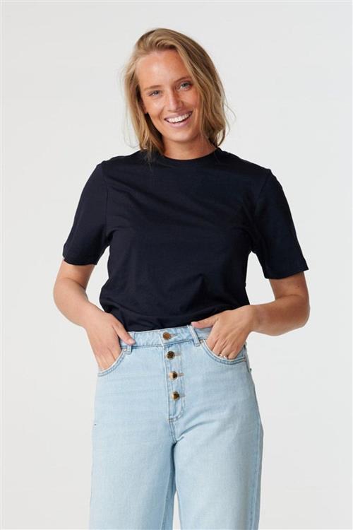 Boyfriend Tee - Sort - Dame - L - TeeShoppen