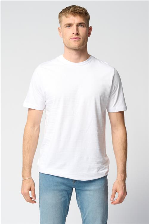 Basic T-shirt - Hvid - Slim fit - Herre - S - TeeShoppen
