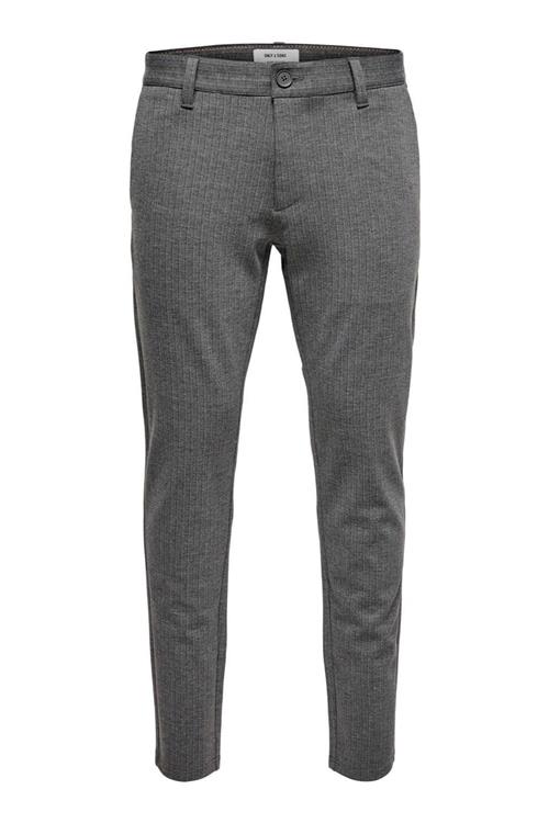 Mark Pants - Stribet Grå (strækbukser) - Herre - 33/30 - Only & Sons