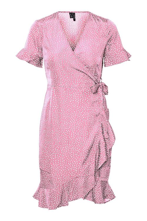 Henna 2/4 Wrap Kjole - Prism Pink - XL - Vero Moda