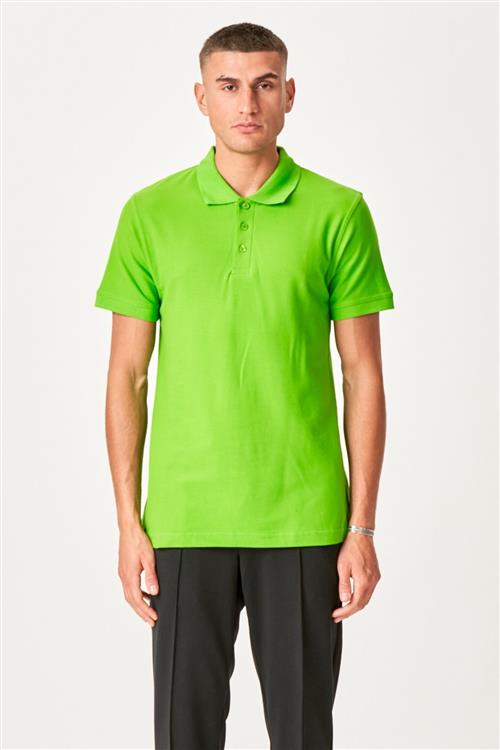 Basic Polo - Grøn - Herre - M - TeeShoppen