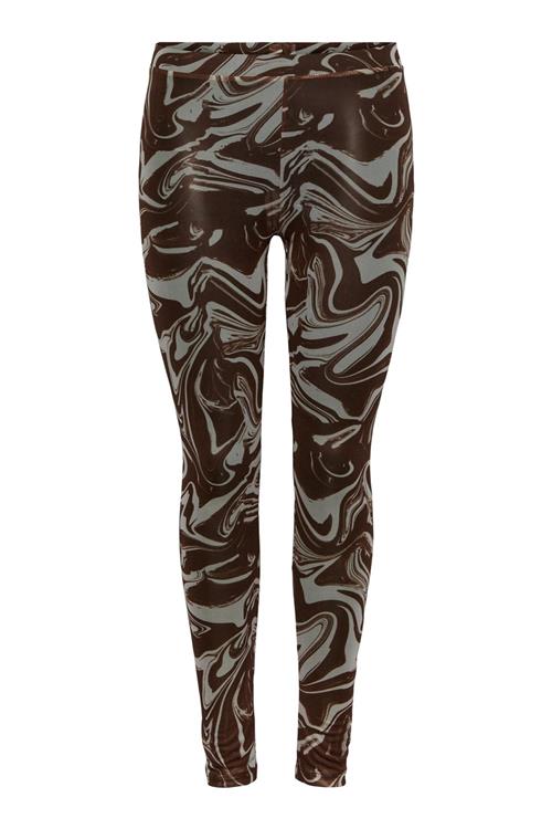 Simmo High Waist Leggings - Mustang - Dame - S - PIECES