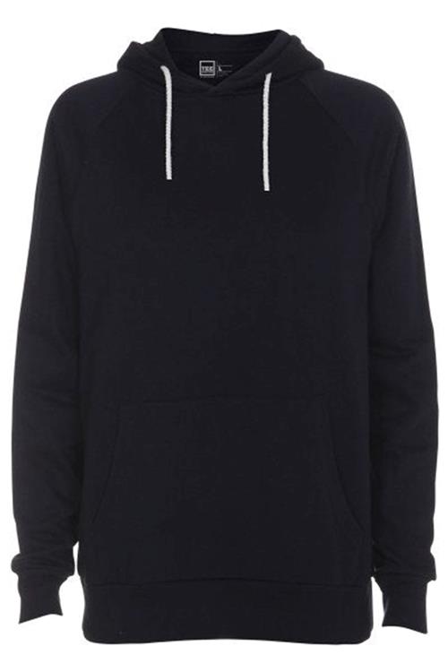 Raglan basic hoodie - Navy - Herre - 2XS - TeeShoppen