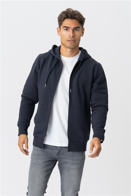 Zip Hoodie - Navy - Herre - XL - TeeShoppen
