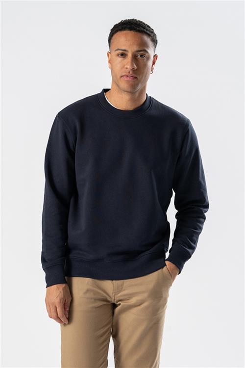 Sweatshirt Crewneck - Navy - Herre - XL - TeeShoppen