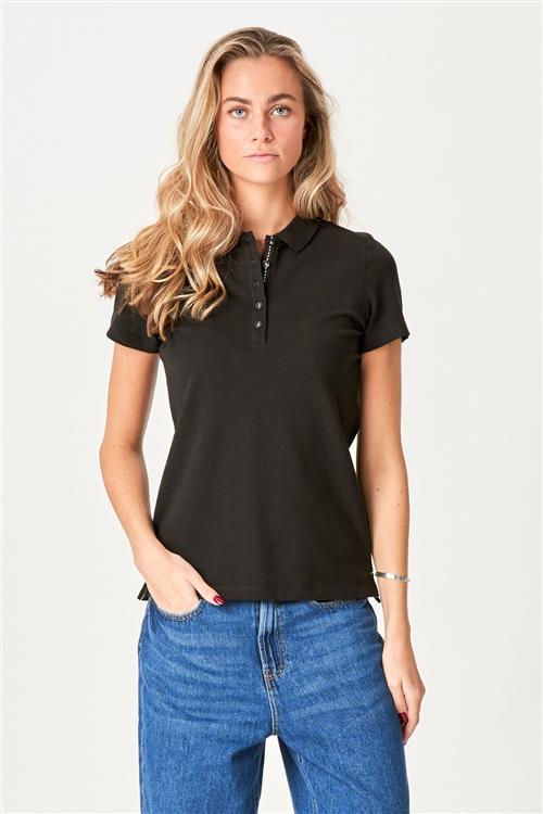 Polo Shirt - Sort - Dame - L - TeeShoppen