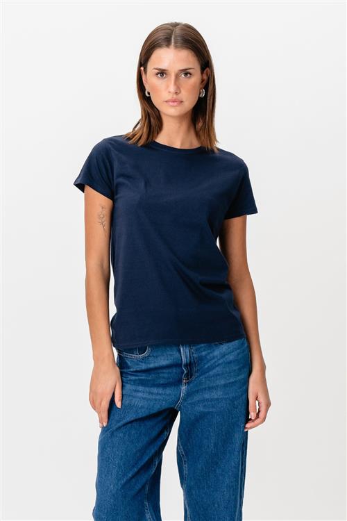 Basic T-shirt - Navy - Dame - M - TeeShoppen