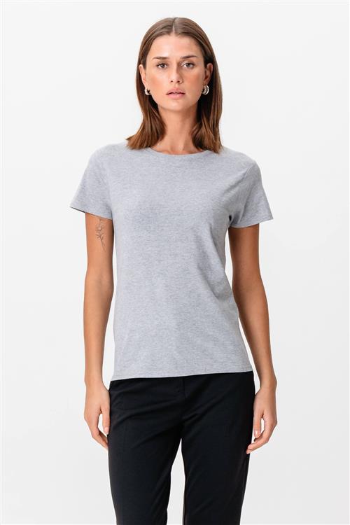 Basic T-shirt - Oxford Grå - Dame - XL - TeeShoppen