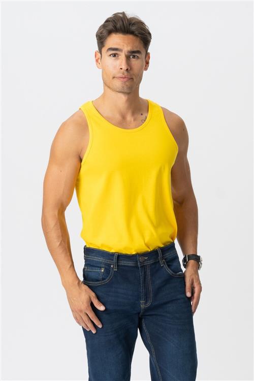 Basic Tanktop - Gul - L - TeeShoppen