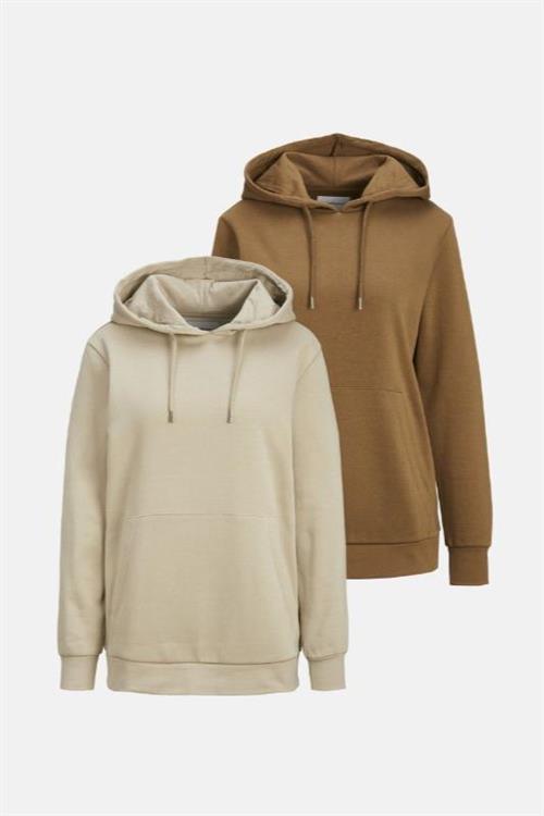 2 stk. Basic Hoodie Sweat (dame) - - Default Title - TeeShoppen
