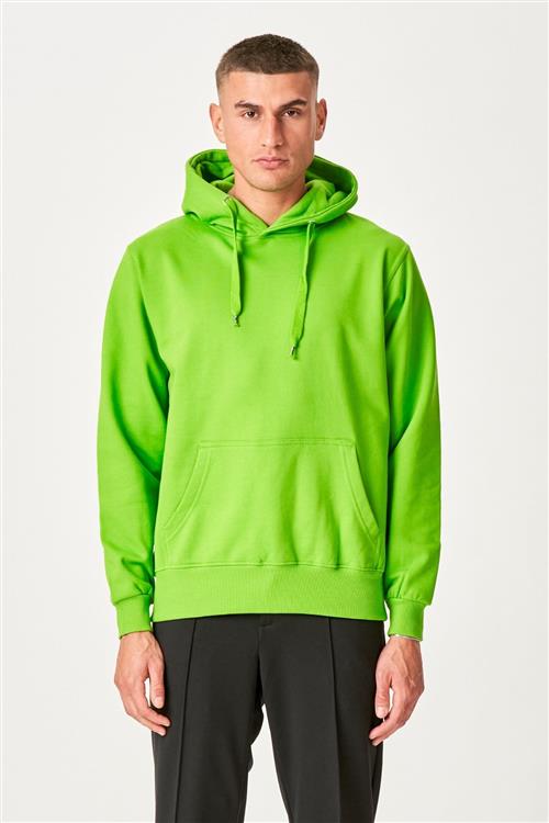 Basic Hoodie - Lime Grøn - Herre - 2XS - TeeShoppen