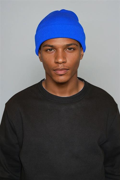 Classic beanie - Blå - One Size - TeeShoppen