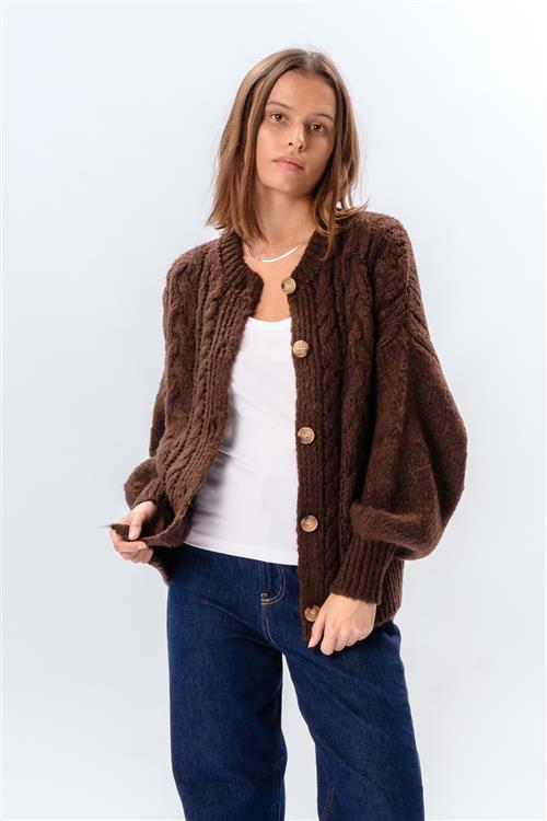 Botton Knit - Brun - One Size - TeeShoppen