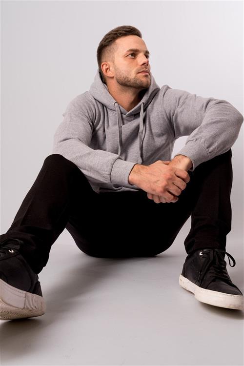Basic hoodie - Oxford Grå - Herre - S - TeeShoppen