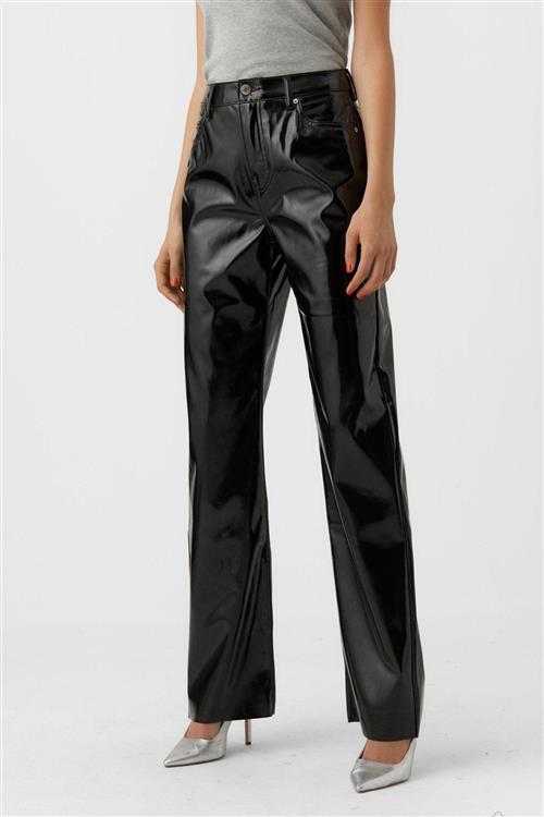 Kithy Loose Glossy Bukser - Sort - 32/32 - Vero Moda