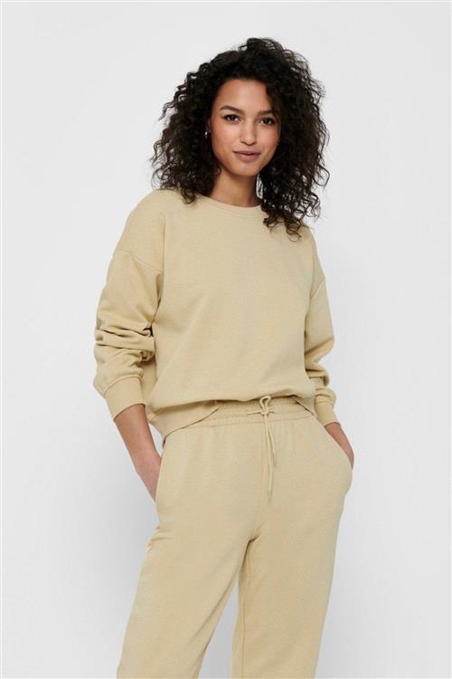 Comfy crewneck - Sandfarvet - Dame - M - ONLY