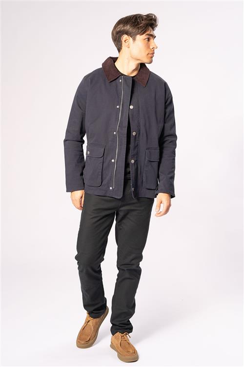 Twill Jakke - Navy - 2XL - TeeShoppen