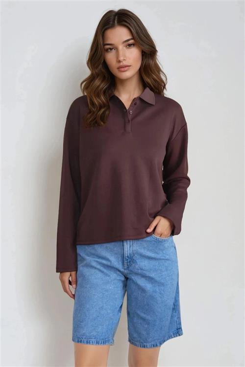 Millie Polo - Seal Brown - M - Object