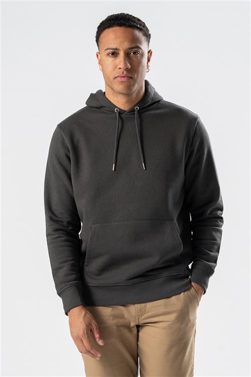 Sweatshirt Hoodie - Mørkegrå - Herre - M - TeeShoppen