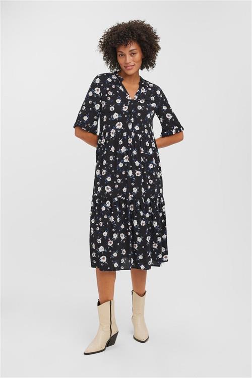 Easy 2/4 Calf Dress - Sort - XL - Vero Moda