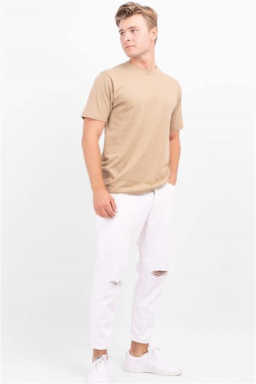 Avi Beam Crop Damage - White Denim - Slim fit - Herre - 30/32 - Only & Sons
