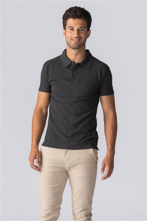 Muscle Polo Shirt - Mørkegrå - Herre - 2XL - TeeShoppen