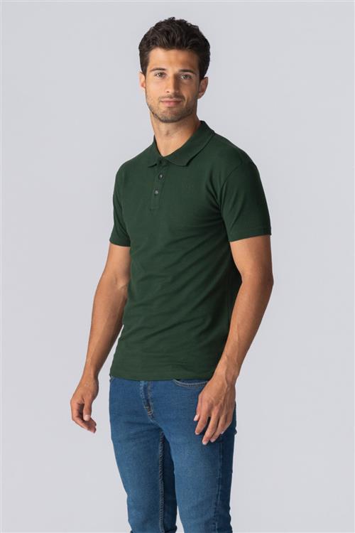 Muscle Polo Shirt - Mørkegrøn - Herre - M - TeeShoppen