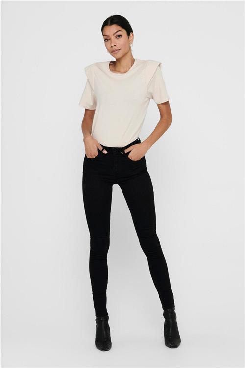 Jeans JDY - Sort (high waist) - Dame - XL/30 - Jacqueline de Yong