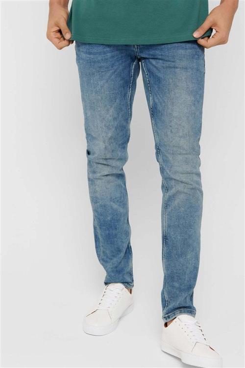 Loom Stretch Jeans - Denim Blue - Slim fit - Herre - 28/30 - Only & Sons