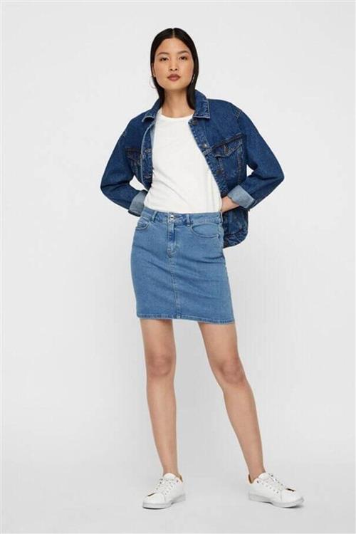 Hot Seven Nederdel - Lys Blå Denim - Dame - M - Vero Moda