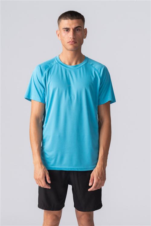 Trænings T-shirt - Turkis blå - Herre - M - TeeShoppen