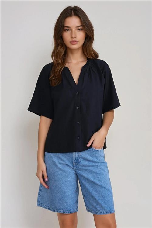 Linn Frill Top - Sort - L - Vero Moda